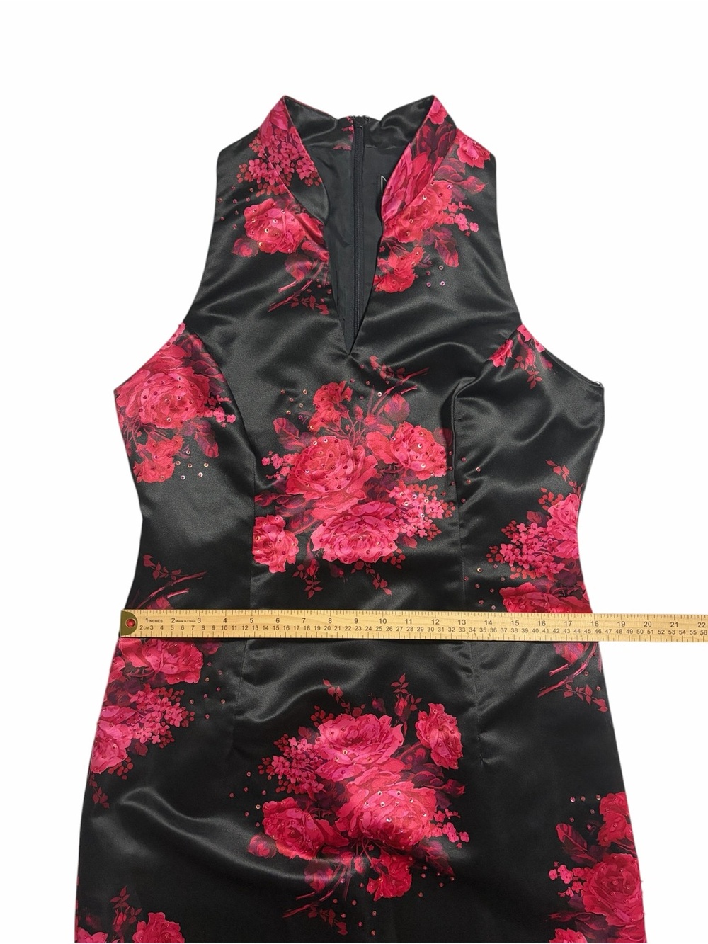Vintage Y2K Niki by Niki Livas Black and Pink Satin Gown Size 16 runs small - Picture 6 of 9